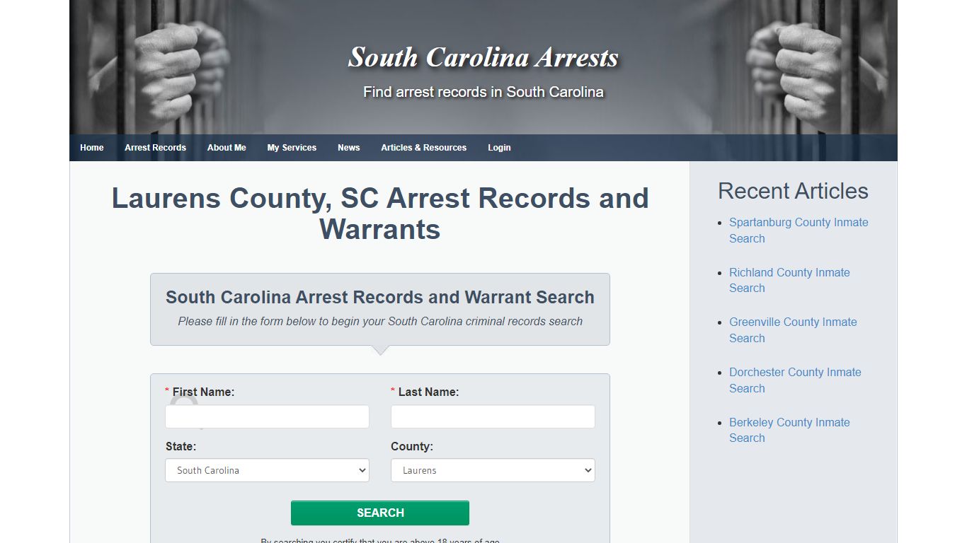 Laurens County, SC Arrest Records and Warrants - South ...